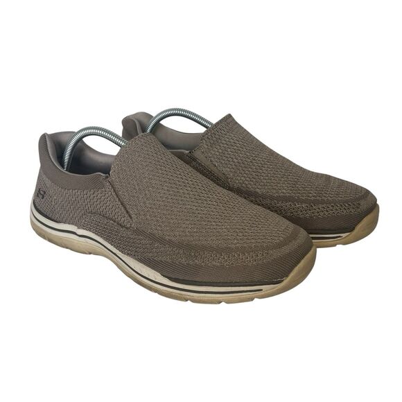 Skechers Relaxed Fit Expected Gomel Slip On Loafers Casual Comfort Taupe Men 10 - Picture 1 of 7